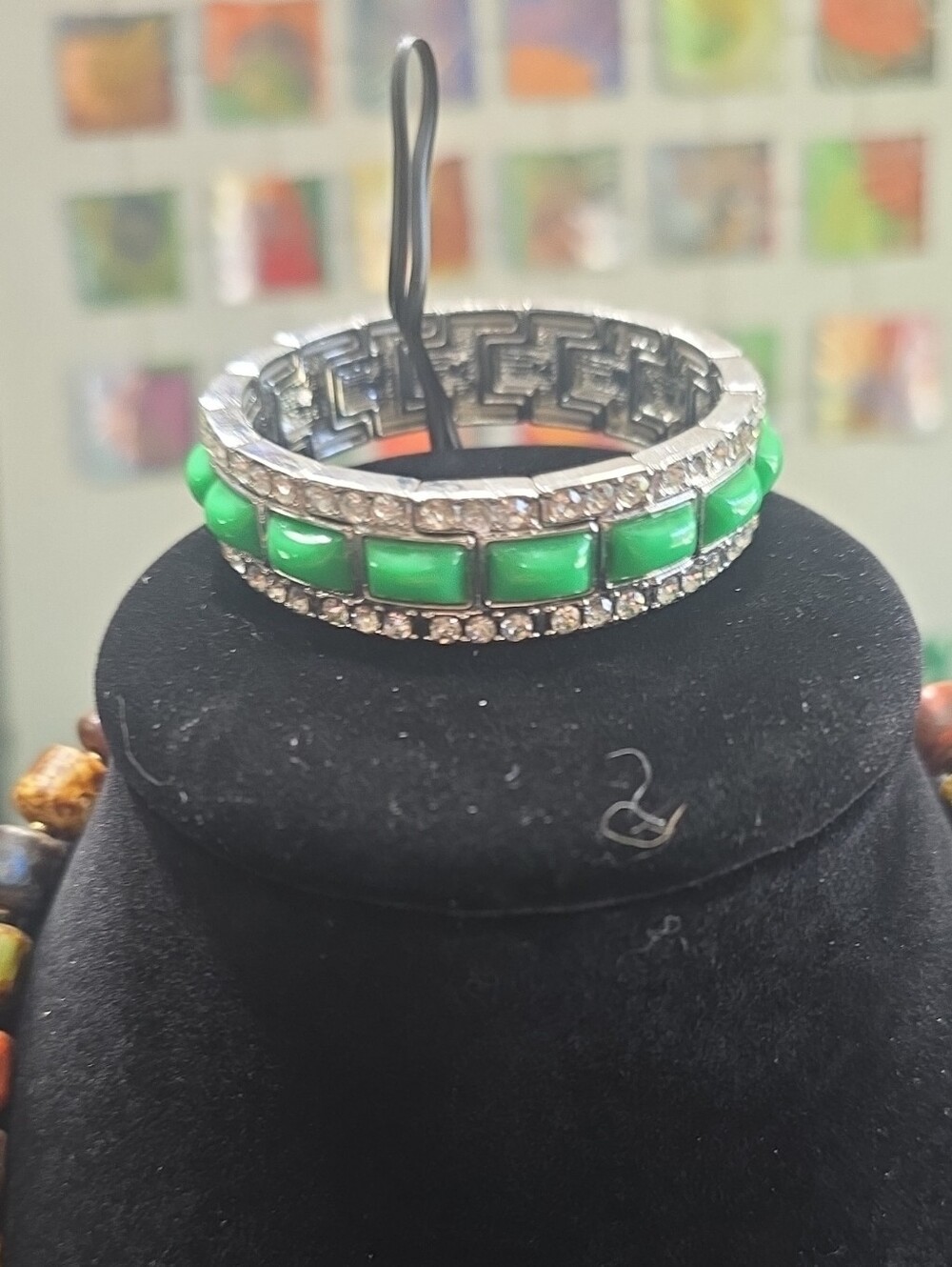 Green Crystal Stretch Bracelet - Women Jewelry